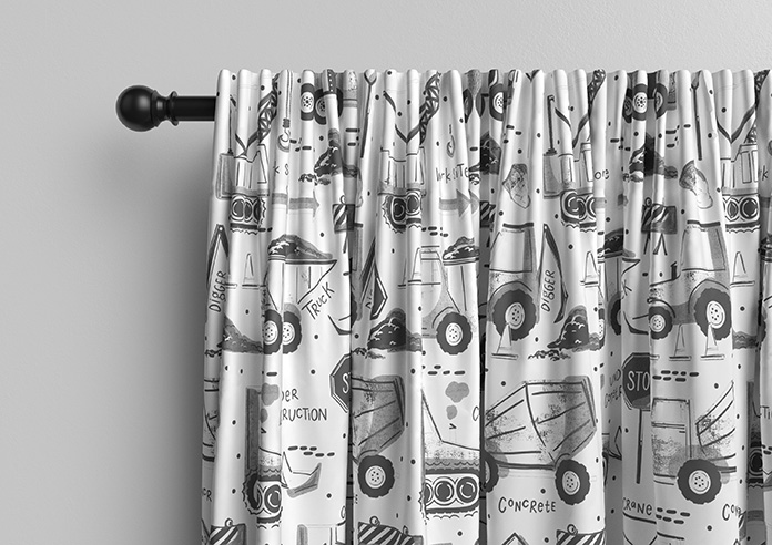 Tinker Town, Black And White - Made to Measure Curtains - Image 10